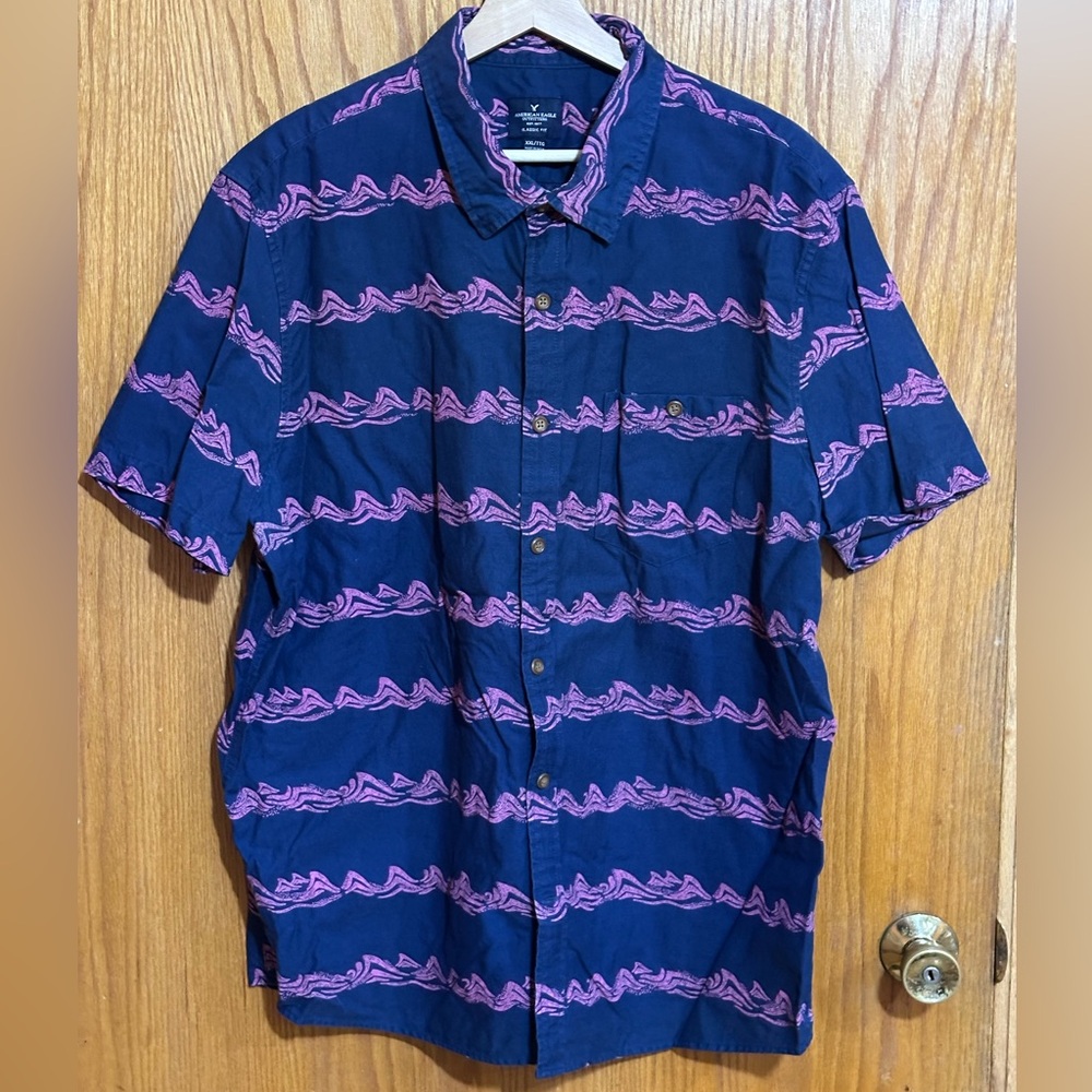 American Eagle men’s XXL short sleeve button down casual